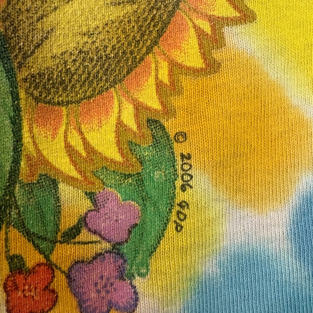 Liquid Blue Grateful Dead Tie Dye Shirt Mens Large 2006 Sunflower Dancing Bears - Picture 3 of 7